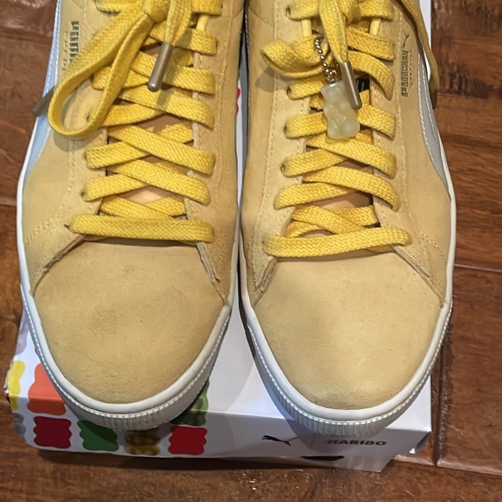 Puma Suede Triplex Haribo Mens US 10.5 EUR 44 Yellow Sneakers Shoes with Box - Picture 14 of 16